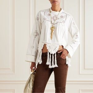 Isabel Marant Severine crochet trimmed top